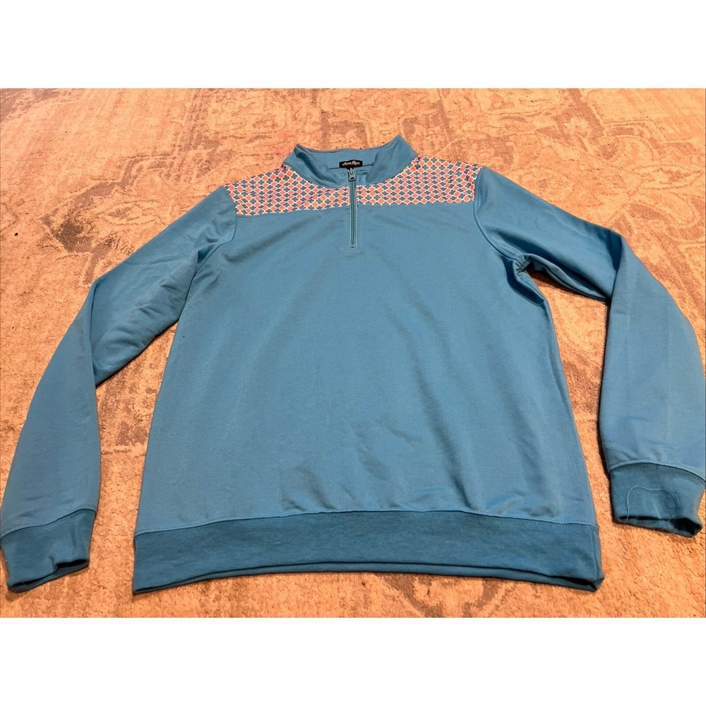 Anna Lane Quarter 1/4 Zip Pullover Size Large Light Blue Women's‎